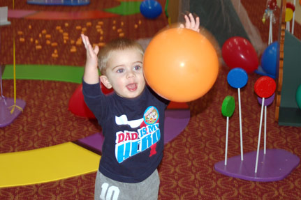 Little Boy Having Candy Land Fun